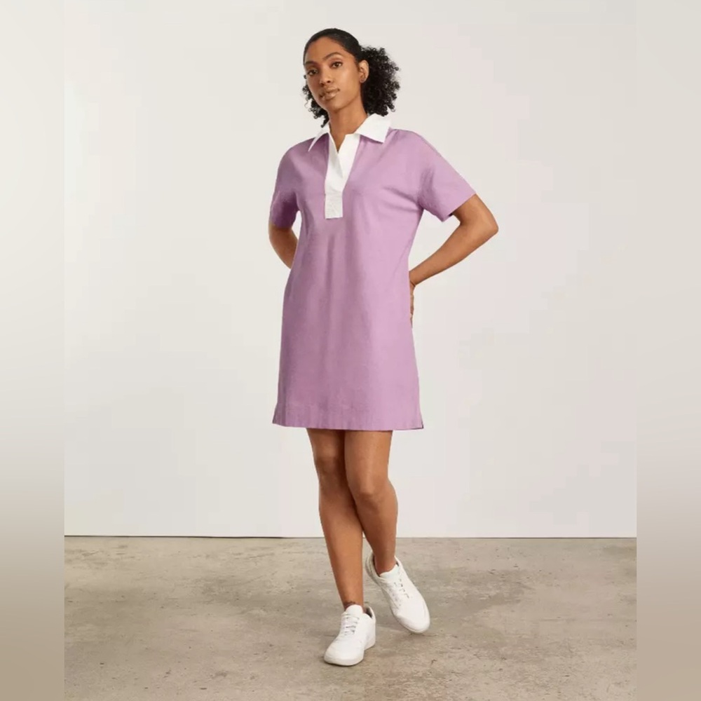 NWT Everlane The Organic Cotton Polo Dress Mauve Lilac Size Small